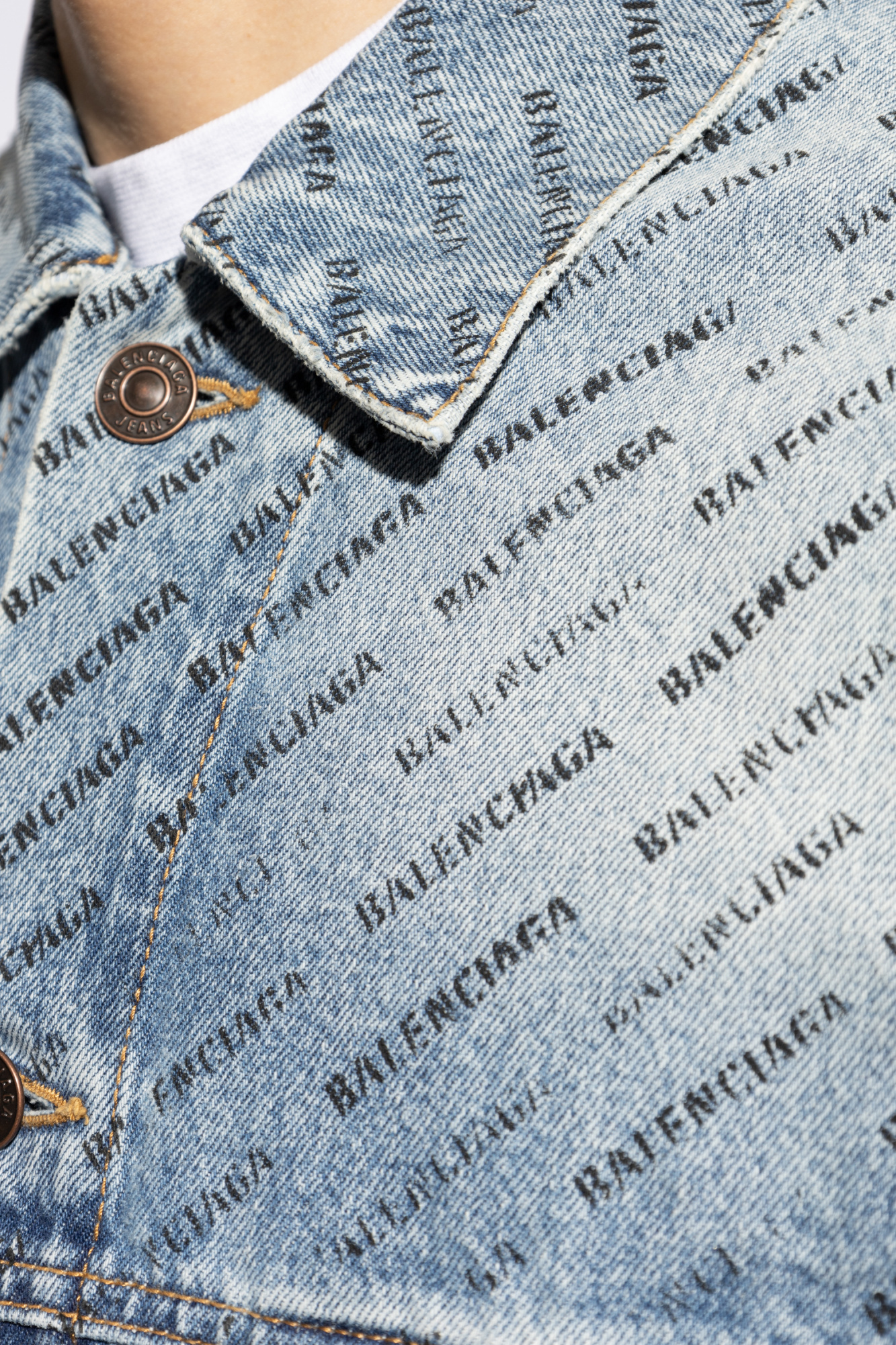 Balenciaga denim shirt best sale